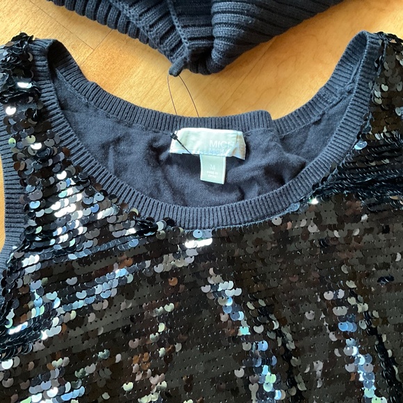 Michael Kors Black Sequin Sweater Dress - Picture 5 of 8